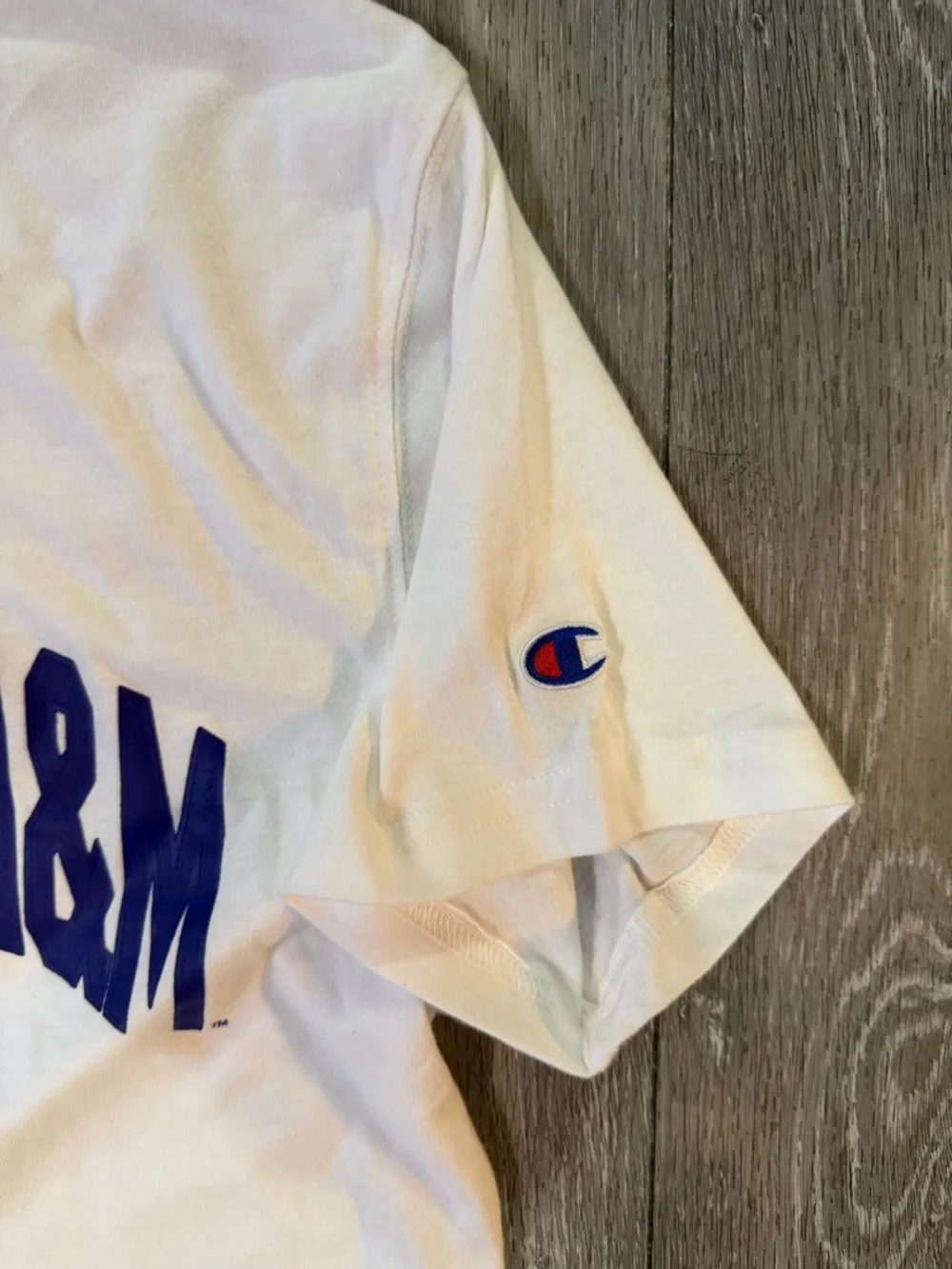 Champion Prairie View A&M White Tee with Blue Logo - Picture 4 of 5